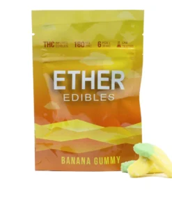 Ether Edibles 180MG THC – Banana Gummy