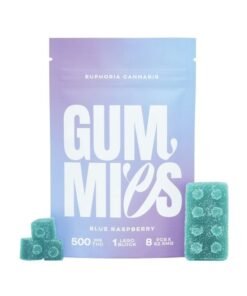 Euphoria Cannabis – Blue Raspberry 500mg THC Gummies