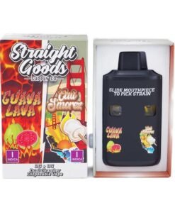 Straight Goods Supply Co. 6 Gram Dual Chamber Disposable Vapes – Guava Lava + Cali Shmorez THC Distillate