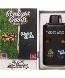 Straight Goods Supply Co. 6 Gram Dual Chamber Disposable Vapes – Afghan Kush + Moby Dick THC Distillate