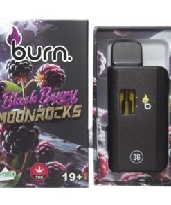 Burn 3mL Disposable Vapes – Blackberry Moonrocks THC Distillate