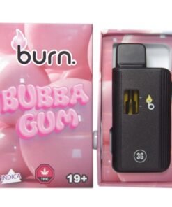 Burn 3mL Disposable Vapes – Bubba Gum THC Distillate