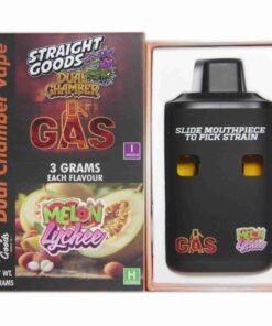 Straight Goods Supply Co. 6 Gram Dual Chamber Disposable Vapes – Gas + Melon Lychee THC Distillate