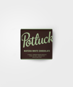 Potluck Edibles 300mg THC Chocolate – Matcha White Chocolate