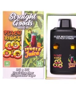 Straight Goods Supply Co. 6 Gram Dual Chamber Disposable Vapes – Peach Rings + Jungle Juice THC Distillate