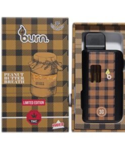 Burn 3mL Disposable Vapes – Peanut Butter Breath THC Distillate